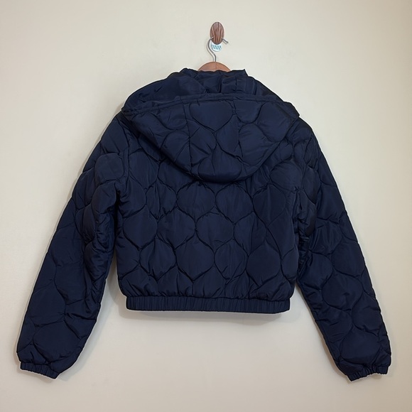 B Coature | NWT Black Quilted Puffer Hooded Snap Zip Jacket Small - Picture 17 of 17